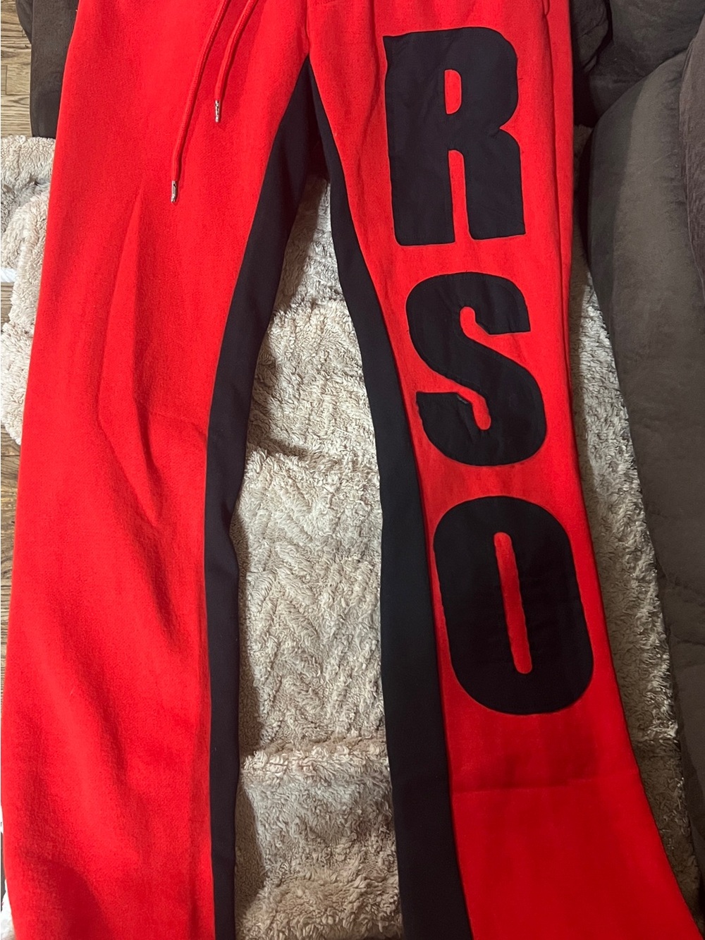 Men's Rockstar Red & Black Graphic Jogger Sweatpants